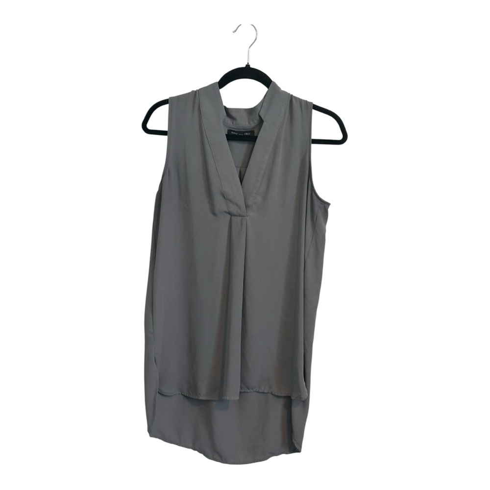 Banana Republic Sleeveless V-Neck Layered Tunic in Gray